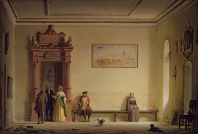 De Wachtkamer, 1857 door Hermann Dyck